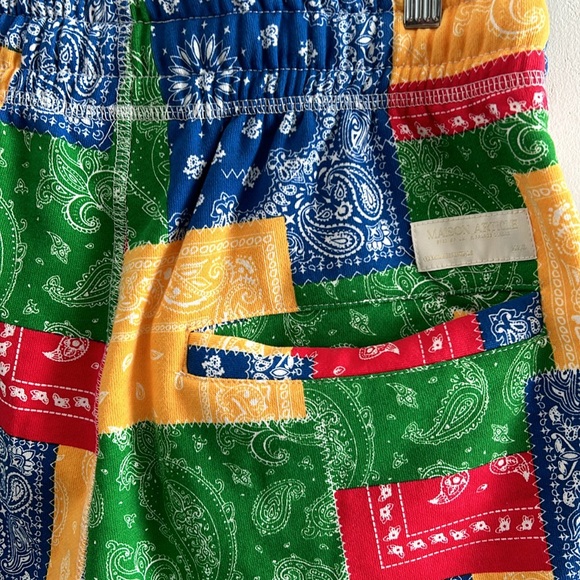 🛍️ Maison Article, Men’s Size Medium Paisley Patchwork Drawstring Shorts - Picture 5 of 8
